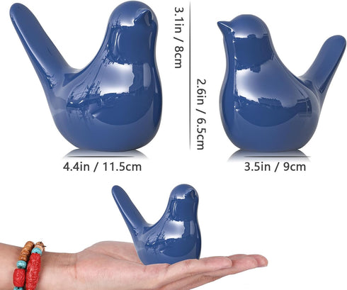 XMGZQ Small Ceramic Bird Statue and Sculpture for Home Decor Accents,Modern Animal Ornaments for Living
