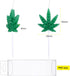 Lothee 5 Pieces Leaf Shape Candles, Weed Leaf Cupcake Candles, Pot Leaf Tealight Candles for Birthday Celebrations