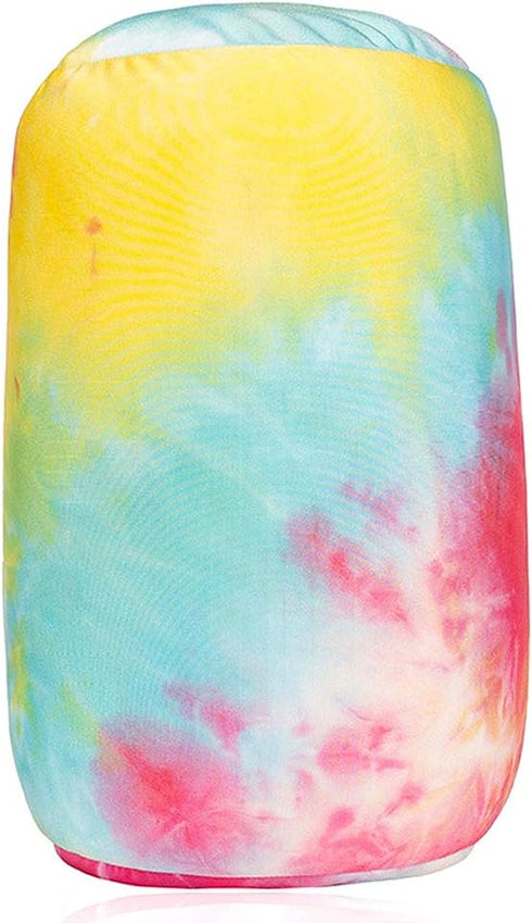 Neck Roll Pillow Tube Microbead Pillows, 7 and 12 Inches Travel Pillows for Chair Sleeping, Tie Dyeing