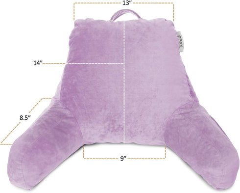 Clara Clark Reading Pillow for Kids & Teens with Shredded Memory Foam, Backrest Pillows for Reading, Watching
