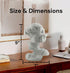 Delta Loom Bookshelf Decor Statue - Abstract Fragmented Bust Sculpture Aesthetic, Modern Greek David Head Art