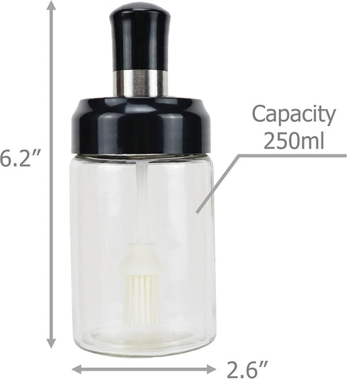 EIKS Oil Bottle with Silicone Brush for Cooking, BBQ Kitchen
