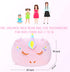 Unicorn Stuffed Animal Toy Storage, Bean Bag Chair Cover ONLY, Velvet Soft Organization for Kids Blankets, Pink