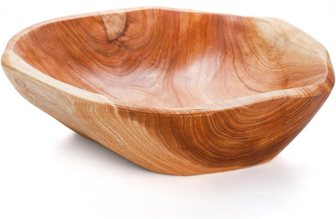 ZENFUN Wood Root Dish Bowl, Natural Handmade Serving Bowl for Snacks, Appetizer Display, 7.8''-9.5'' Diameter