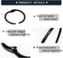 36pcs Shower Curtain Rings, Rust-Resistant Metal Round Hooks for Bathroom Rod Curtains, Movable Clasp (Black)
