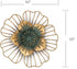 Funerom Golden Floral Wall Decoration, Metal Flower Wall Decor 11x1.5x11 inches