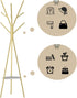 Coat Rack Hat Stand, Free Standing Display Hall Tree, Metal Hat Hanger with 9 Hooks for Clothes, Hats, and Scarves,