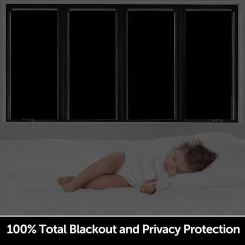 HIDBEA Mirror Blackout Window Film, 100% Light Blocking Room Darkening Tint, Removable Cover for Day Sleep
