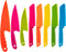 JOVITEC 8 Pcs Kid Cooking Kitchen Knife Set, Multi Colors Square Knife, Children's Safe Chef Nylon Knives for Cutting