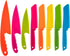 JOVITEC 8 Pcs Kid Cooking Kitchen Knife Set, Multi Colors Square Knife, Children's Safe Chef Nylon Knives for Cutting