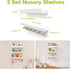 Varbonia 16'' 3 Pack) Floating Nursery Book Shelves for Wall, Wood Book Shelf for Baby Boys Girls Bedroom Bathroom
