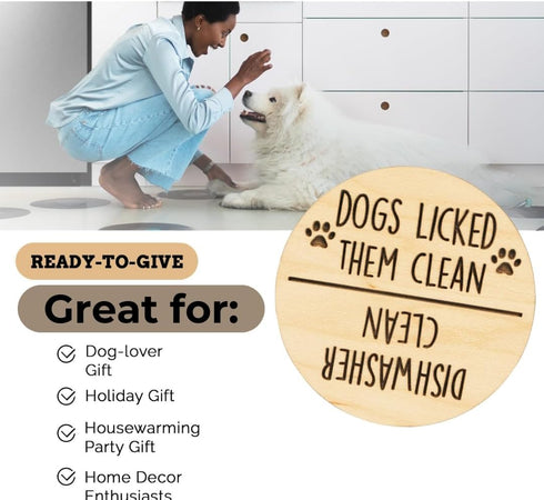 Funny Clean and Dirty Sign for Dishwasher, Apartment Essentials, Magnet for Home, Gadgets for Dogs, Must Haves