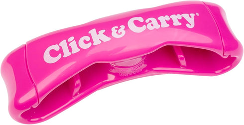Click & Carry Grocery Bag Holder & Plastic Bag Carrier - Hands-Free Shopping Assistant, 100lb Capacity, Gel Padded