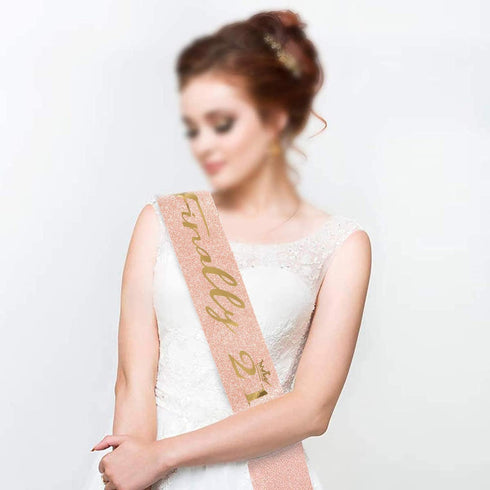 Finally 21 Sash and Crown Set for Girls, 21st Birthday Party Favor Supplies