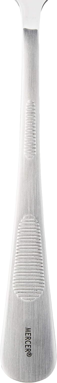 Mercer Culinary 18-8 Stainless Steel Plating Solid Spoon, 7-7/8 Inch, Silver