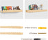 icnjdMopclean 24Inches-Floating 2 Pack, Nursery Book Shelves Shelves for Bedroom Kids, Scalloped Shelves for Wall