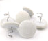 12 Colors Fabric Covered Button Twist Pins Dust Ruffle Pins- for Sofa Upholstery Armchair Caddies, Armrest Covers,Bed Skirts, Slipcovers, Headliners (Rice White, 12)