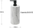 Resin White Marbled Body Wash Engraved Bottle Refillable Pump Dispenser, Durable Waterproof Construction for Bath