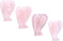 Jovivi 2pcs Amethyst Rose Quartz Crystal Angel Figurines, 1.5 Inch Polished Pocket Guardian Angel Statue for Home Decor