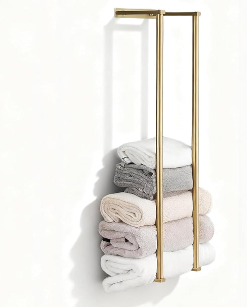 Towel Racks for Bathroom, NEWRAIN Stainless Steel Rolled Towel Storage Wall Mounted