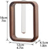 TREELF Transprent Glass Vase Test Tube Vase Hydrophilic Plants Vase Plant Holder Walnut Wooden Frame Flower Stand Table