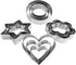 Cookie Cutter 12PCS, Flower Heart Star Biscuit Cracker Cutters, Foodgrade Stainless Steel, Different Shape Size