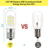 LED Microwave Light Bulbs, 3W Replacement for 40W Halogen Bulb, Dimmable Cool White 6000K, Pack of 2, E17 Base
