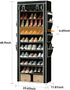 HOACHAN 10-Tier 30-38 Closet Shoe Rack with Dustproof Cover, Large Capacity Shoes Storage Organizer Holds Pairs