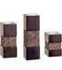 Set 3 Set Creative Scents Dublin Brown of Small Tealight Candle Holders Table Decor Gift - Centerpieces