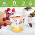 EASERCY 50 Pack 5 oz Plastic Dessert Cups with Lids, Yogurt Parfait/Appetizer Cup with Lids for Party, Mini Dessert