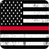 Rogue River Tactical Thin Red Line USA Flag Tattered Drink Coaster Set of 4, Gift for Firefighter Fire Department Home