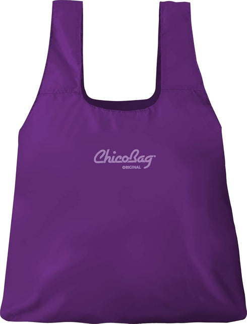 ChicoBag Original Compact Reusable Grocery Bag with Attached Pouch and Carabiner Clip, Eco-Conscious Packable Tote,