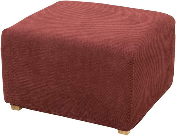 SureFit Home Dcor Stretch Pique Ottoman Covers Slipcover, Form Fit, Polyester/Spandex, Machine