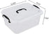 Readsky 8 Quart Lidded Storage Bins, Clear and Black, 2 Packs