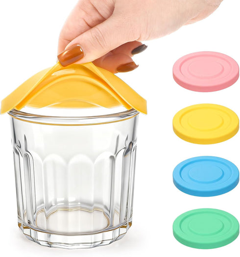 4 Pack 13Oz 400ml Coloch Working Glass Jar with Leakage Proof Lid, French Jelly Jar Clear Storage Jar for Jam, Jelly
