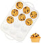 CAKETIME 12 Cups Silicone Muffin Pan, Metal Reinforced Frame Nonstick Cupcake Pan with Handle, BPA Free