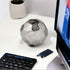 Modern Day Accents 3618 Silver Facetado Sphere, Decorative Balls, Home Office Room Decor, 4" D Centerpiece