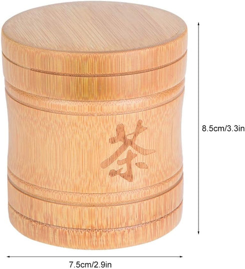 Fdit Tea Jar, Portable Lightweight Organic Container Canister for Tea Storage with Lid