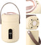 Portable Electric Stewpot, Mini Rice Cooker for Soup and Porridge, Efficient Heating for Home Kitchen Office (Beige)