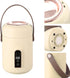 Portable Electric Stewpot, Mini Rice Cooker for Soup and Porridge, Efficient Heating for Home Kitchen Office (Beige)