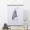 Ywlake 24x36 Magnetic Poster Hanger, Wooden Dowel Scroll Hanger Kit for Walls, Map, Canvas Artwork (Grey, 24")