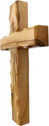 Zuluf 6.2" Olive Wood Plain Wall Cross | Handmade Christian Wooden Cross from Jerusalem | Wall Decor Gift