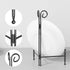 Plate Stand for Display, Black Curved Metal Easel for Art, Photos, and Cards, 6inch 1-Pack