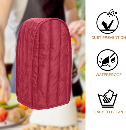 Kitchen Blender Dust Cover, Anti Fingerprint Polyester Appliance Cover for Stand Mixer or Coffee Maker, Wine Red