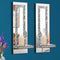 Aeveco Crystal Crush Diamond Mirrored Candle Sconces, Silver Wall Candle Holder Set of