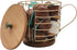 Large Capacity Wire Kup Storage with Wooden Base, Mug Shape Wire Storage Basket with Lid for Home Cafe Bar Countertop Kitchen Decor Storage Accessorie Gold