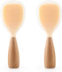 2 Pack Silicone Rice Paddle Spoon with Wood Handle, Nonstick Standing Rice Cooker Spatula Kitchen Tool