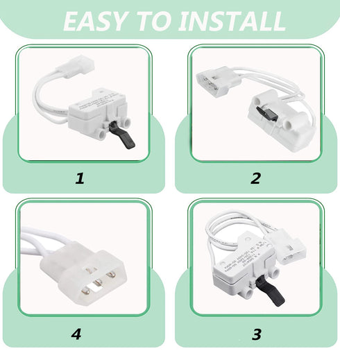 3406107 Dryer Door Switch Replacement - Fits Whirlpool, KM & Maytag Dryers, Replaces Part # 3405100, 3406101