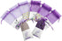 Sachet Empty Bags - Linen Fabric Organza Gauze Bags for Lavender, Spice, and Herbs (24pcs Purple Drawstring Bags)