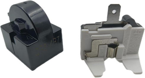 QP2-4.7 PTC Starter Relay 1 Pin Refrigerator Starter Relay and 6750C-0005P Refrigerator Overload Protector Compatible with LG Refrigerator Compressor